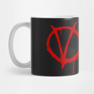 V for Vendetta Symbol Vintage Mug